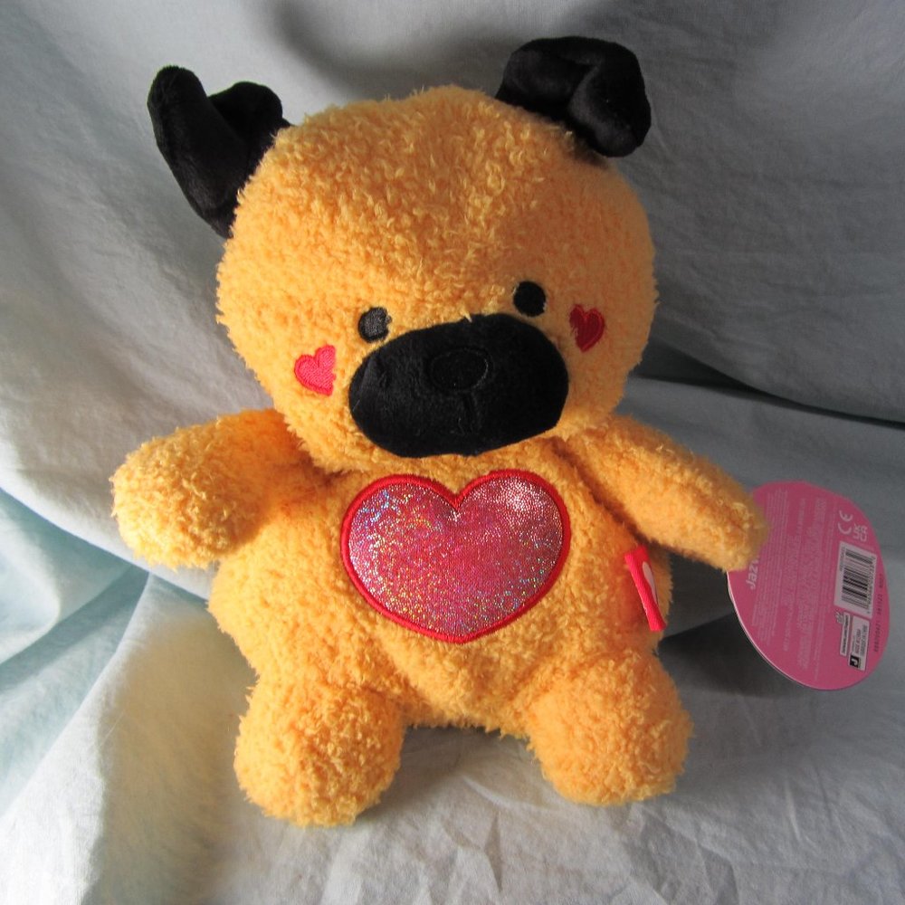 3 for $60 - plush 7.5" Kellytoy Russ valentine pug NWT Bum Bumz (T210)